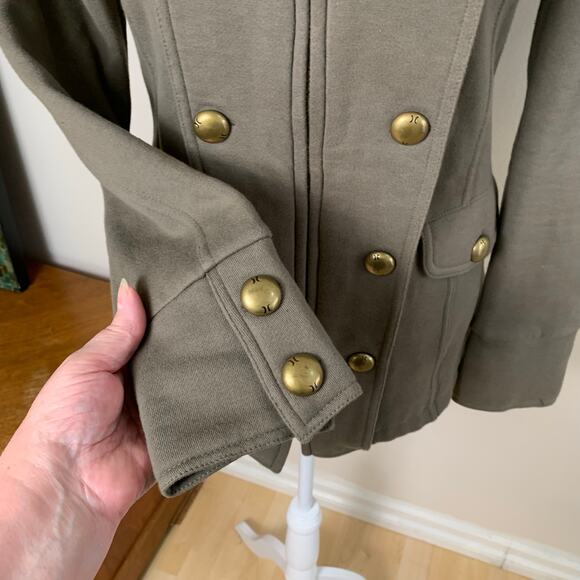 Hurley Size S Full Zip Military Style Jacket Army Olive Green Knit Soft Outdoor - Picture 11 of 14